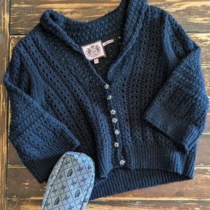 Juicy Couture Chunky Knit Cardigan & Makeup Bag